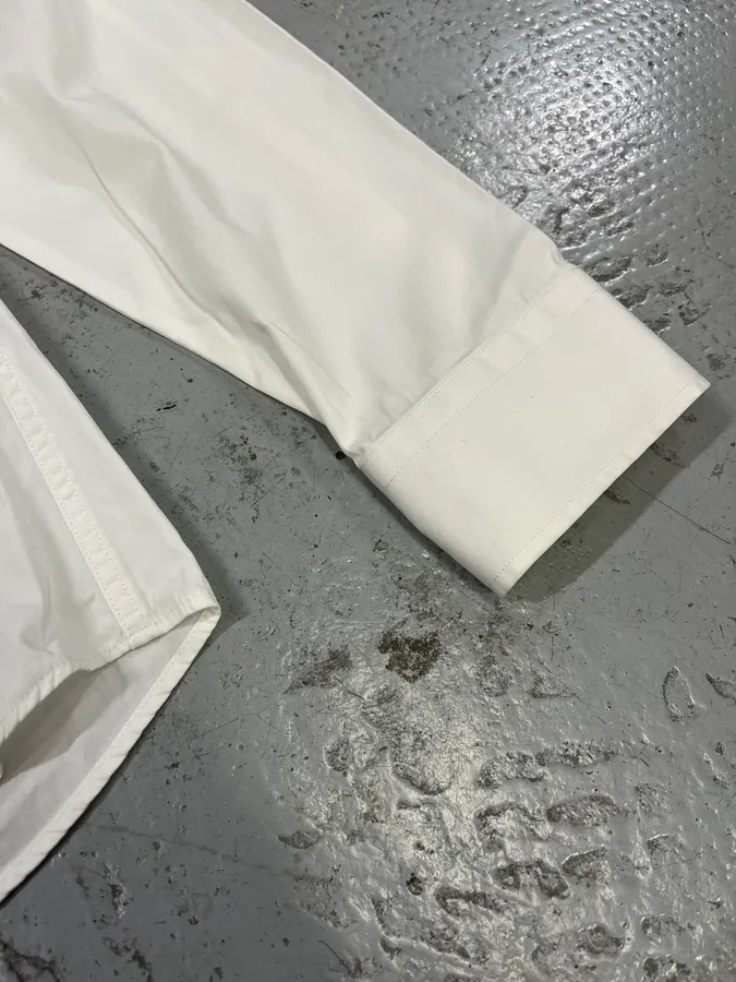 2000s Gucci Minimalist Slim White Shirt - Image 5