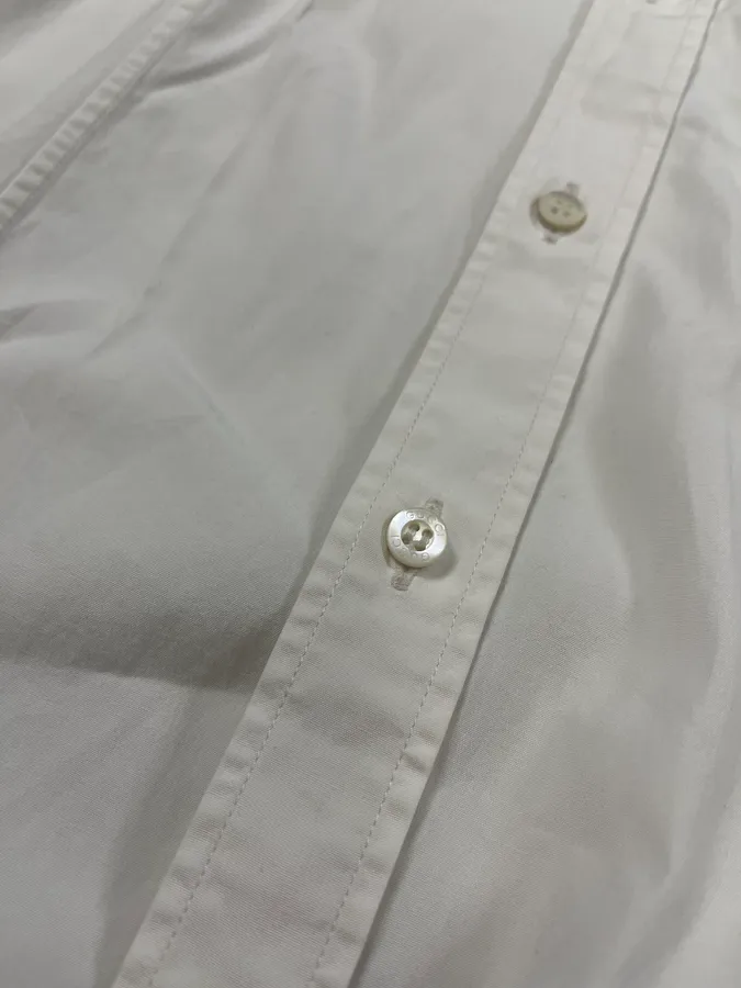 2000s Gucci Minimalist Slim White Shirt - Image 6