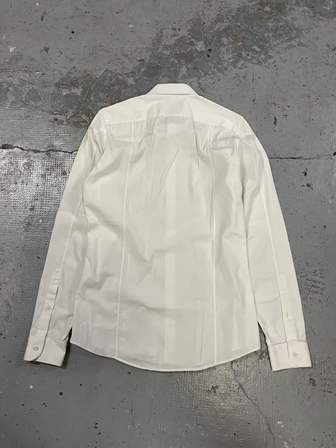 2000s Gucci Minimalist Slim White Shirt - Image 7