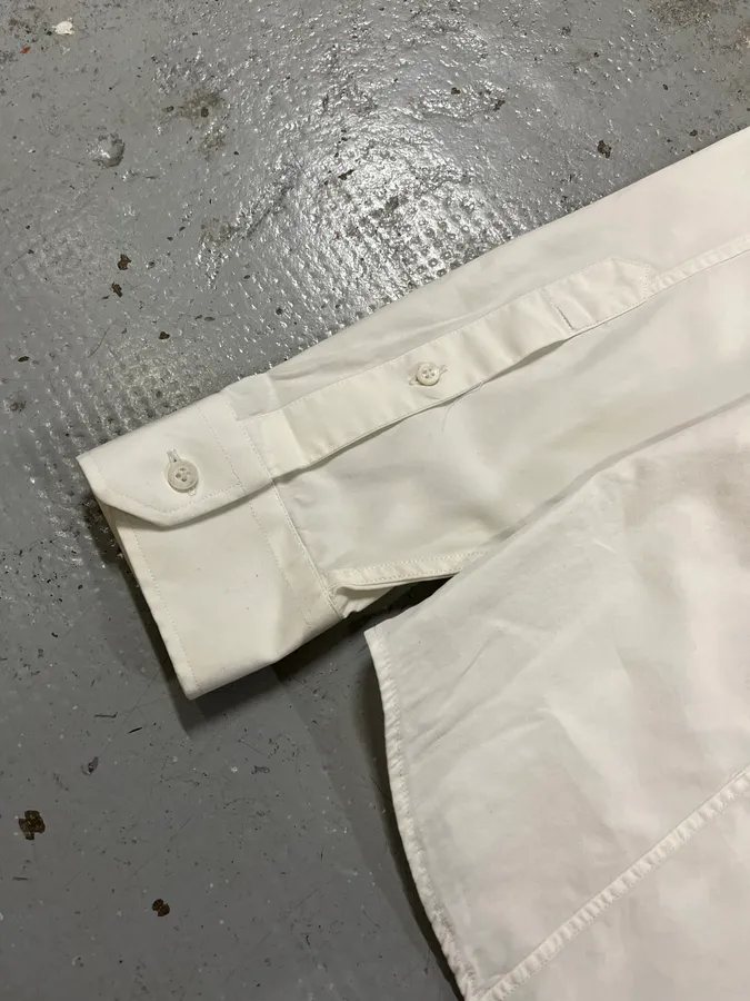 2000s Gucci Minimalist Slim White Shirt - Image 8