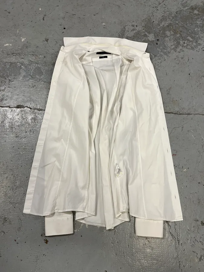 2000s Gucci Minimalist Slim White Shirt - Image 9