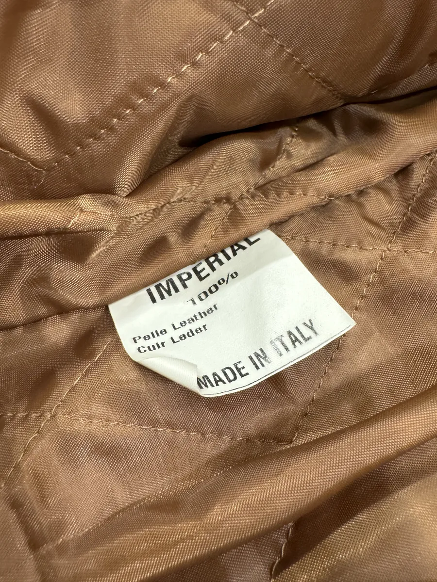 2000s Imperial Obscur Brown Leather Straps Jacket - Image 6