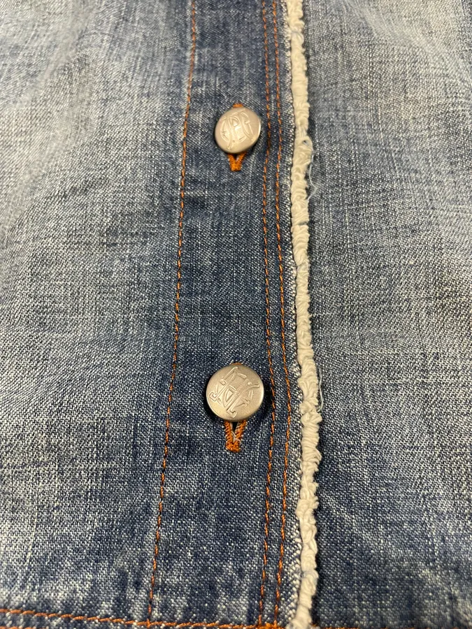 2000s Jean Paul Gaultier Asymmetrical Patchwork Wool Denim Jacket - Image 9