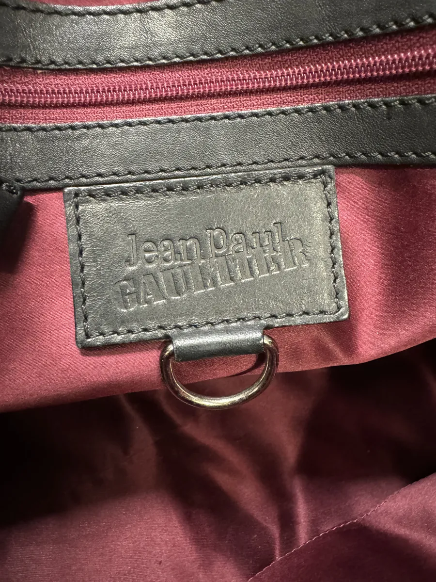 2000s Jean Paul Gaultier Ballistic Black Reinforced Leather Handle Bag - Image 15