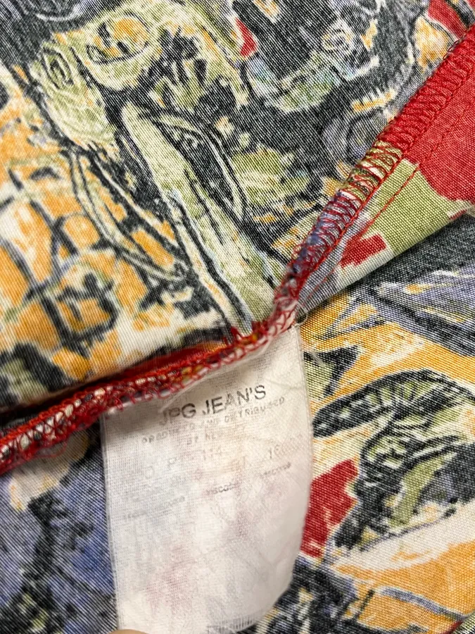 2000s Jean Paul Gaultier Basquiat Red Shirt - Image 15