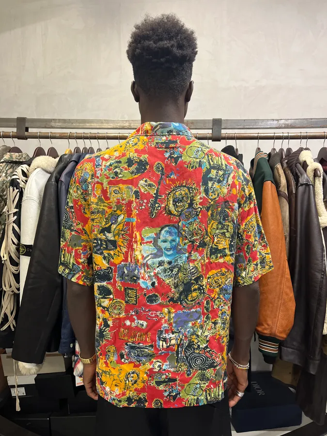 2000s Jean Paul Gaultier Basquiat Red Shirt - Image 3