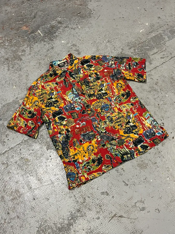 2000s Jean Paul Gaultier Basquiat Red Shirt - Image 4