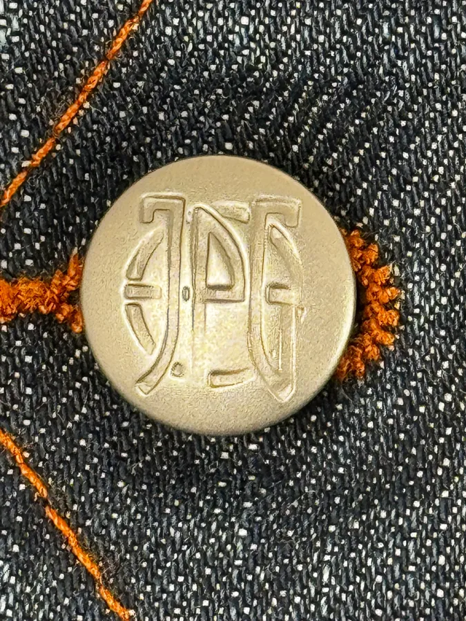 2000s Jean Paul Gaultier Blue Elastic Sleeveless Vest Denim Jacket - Image 12