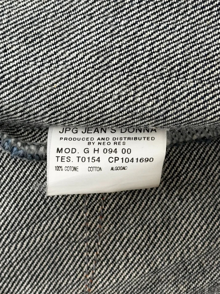 2000s Jean Paul Gaultier Blue Elastic Sleeveless Vest Denim Jacket - Image 15