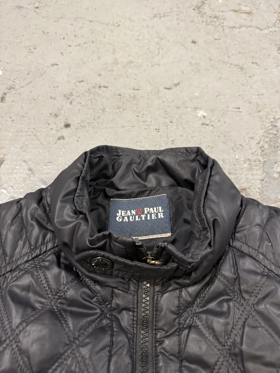 2000s Jean Paul Gaultier Navy Biker Puffer Jacket - Image 10