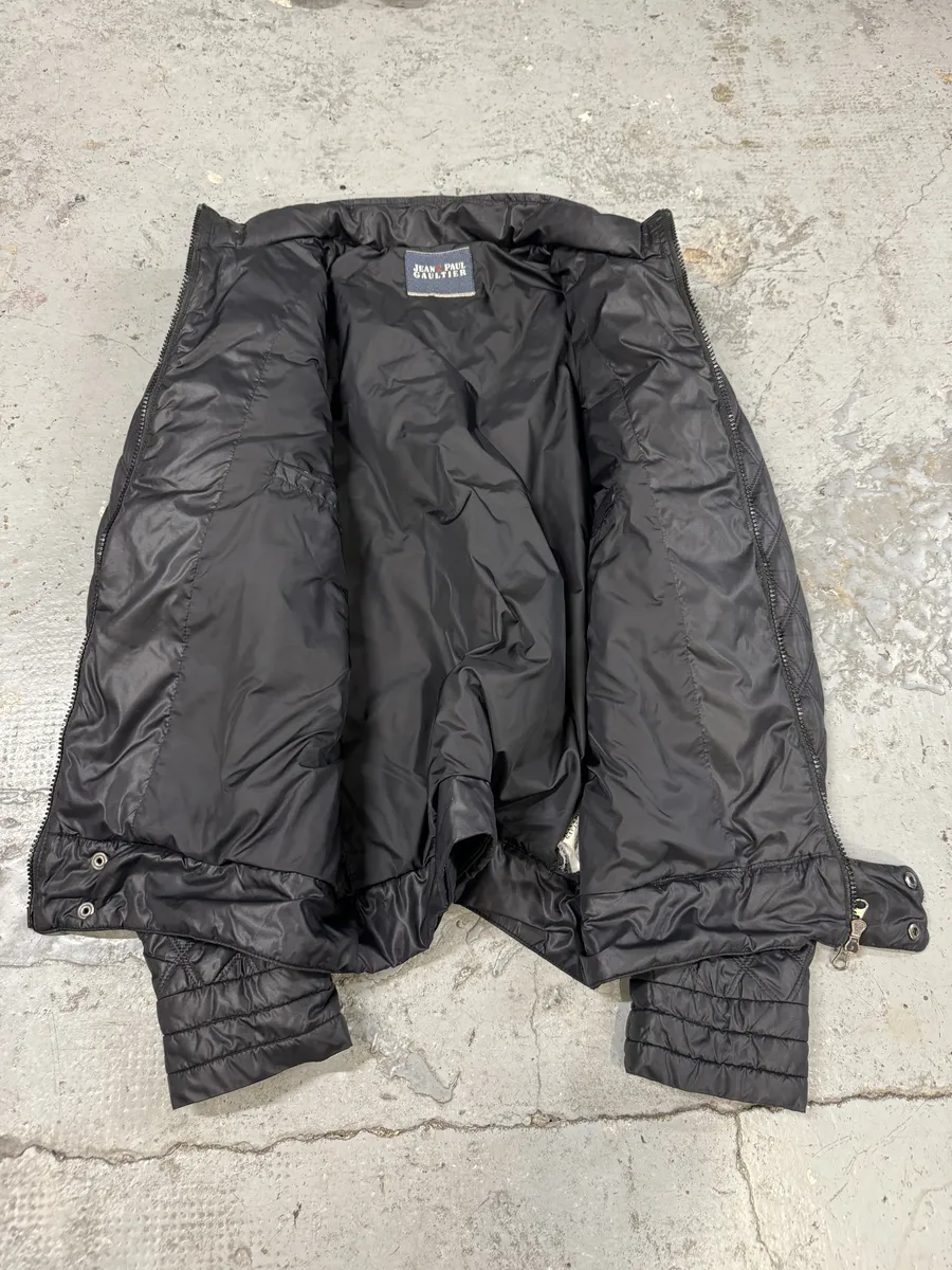 2000s Jean Paul Gaultier Navy Biker Puffer Jacket - Image 7