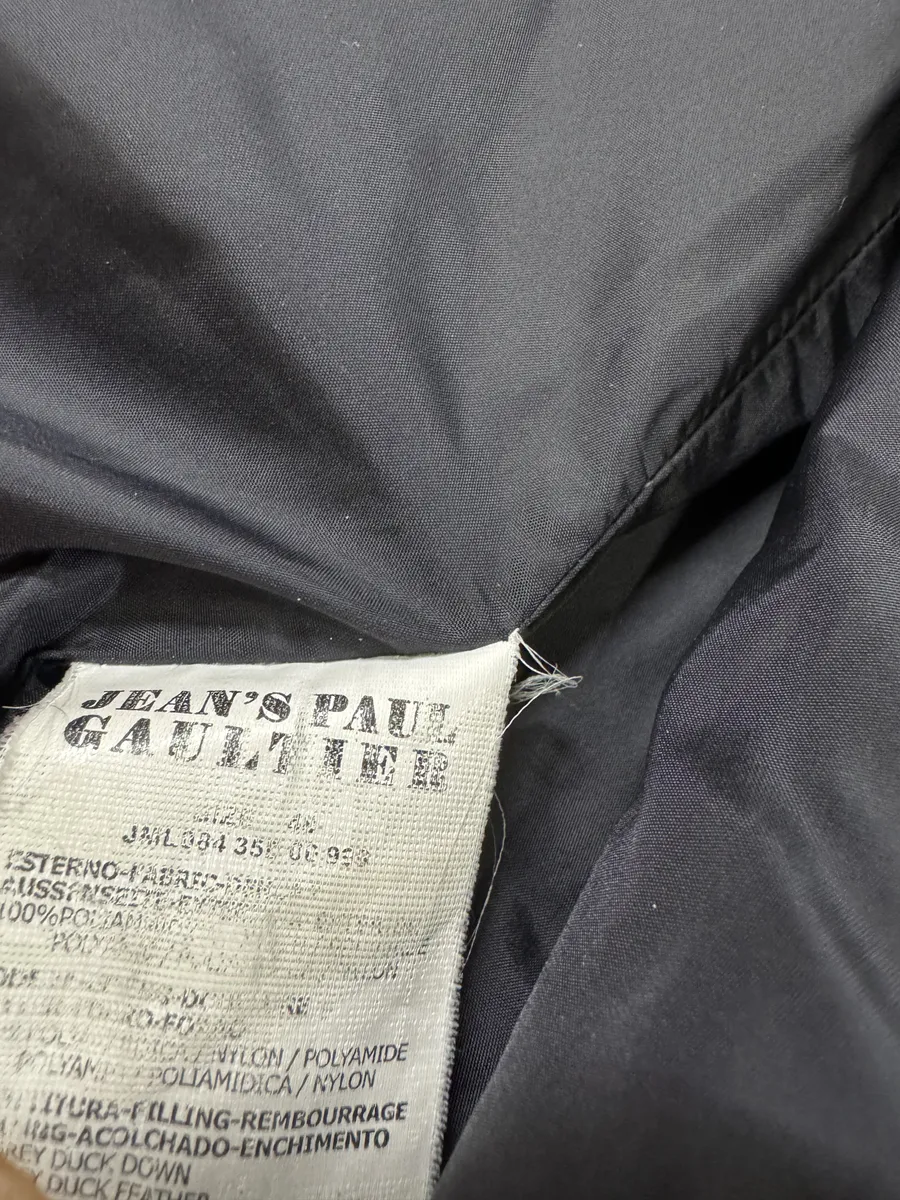 2000s Jean Paul Gaultier Navy Biker Puffer Jacket - Image 8