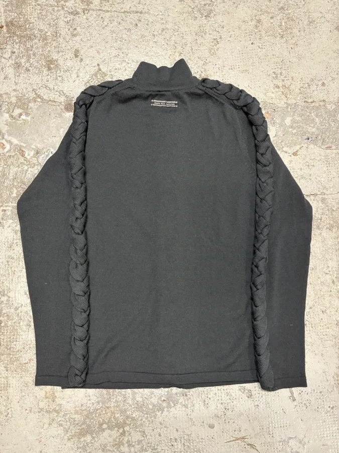 2000s Jean Paul Gaultier Woven Rope Turtleneck Sweater - Image 6