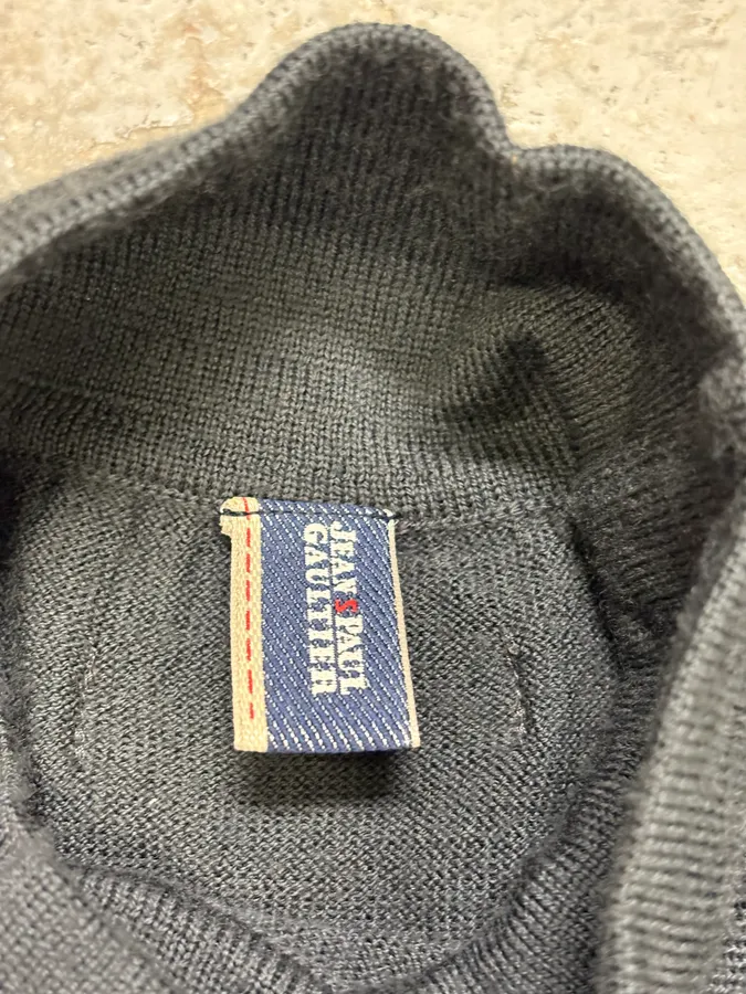 2000s Jean Paul Gaultier Woven Rope Turtleneck Sweater - Image 8