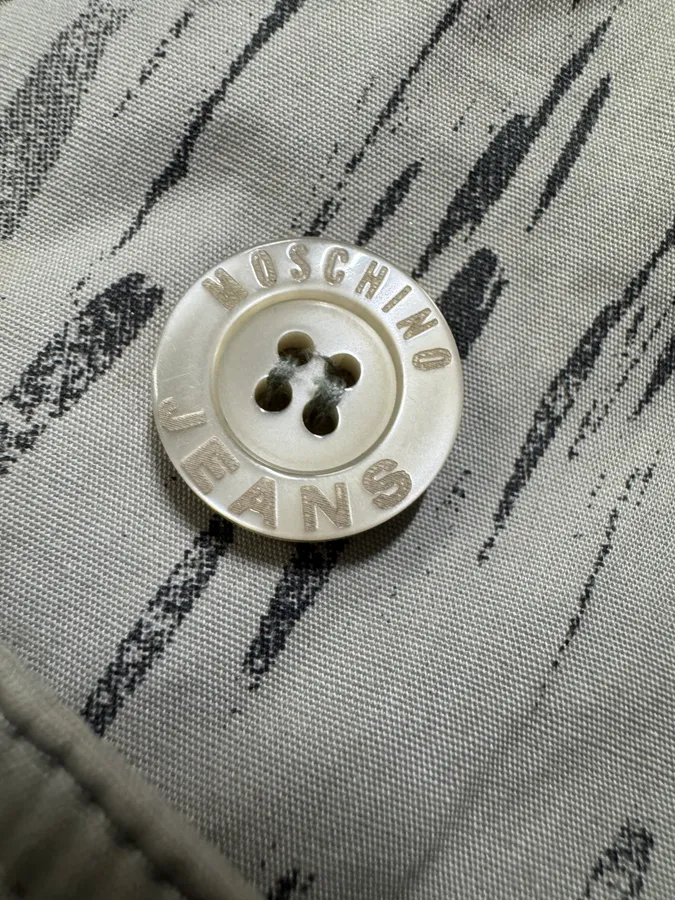 2000s Moschino Rain Painting Grey Trench Coat - Image 8