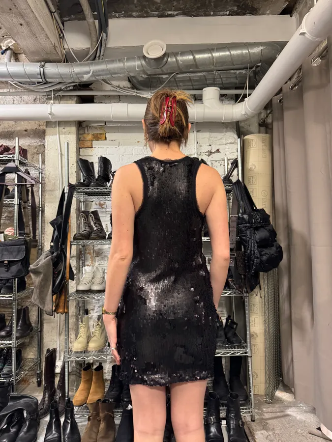 2000s Plein Sud Black Disco Sequin Dress - Image 4