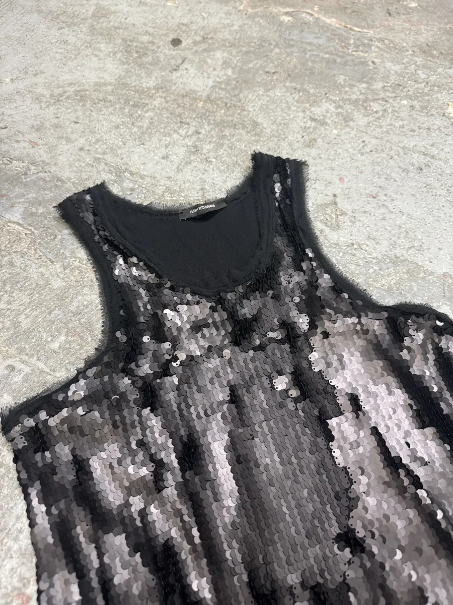 2000s Plein Sud Black Disco Sequin Dress - Image 5