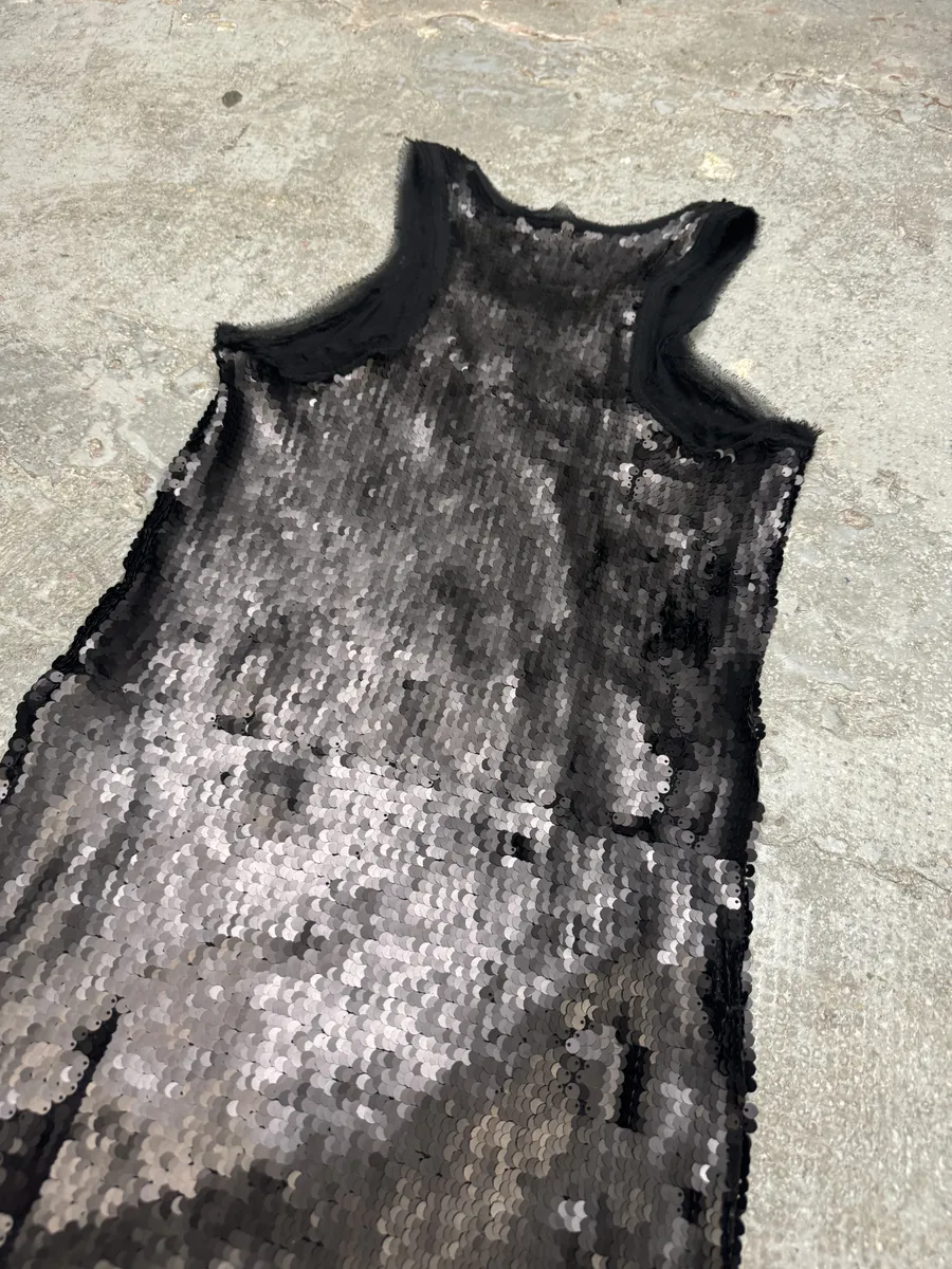 2000s Plein Sud Black Disco Sequin Dress - Image 7