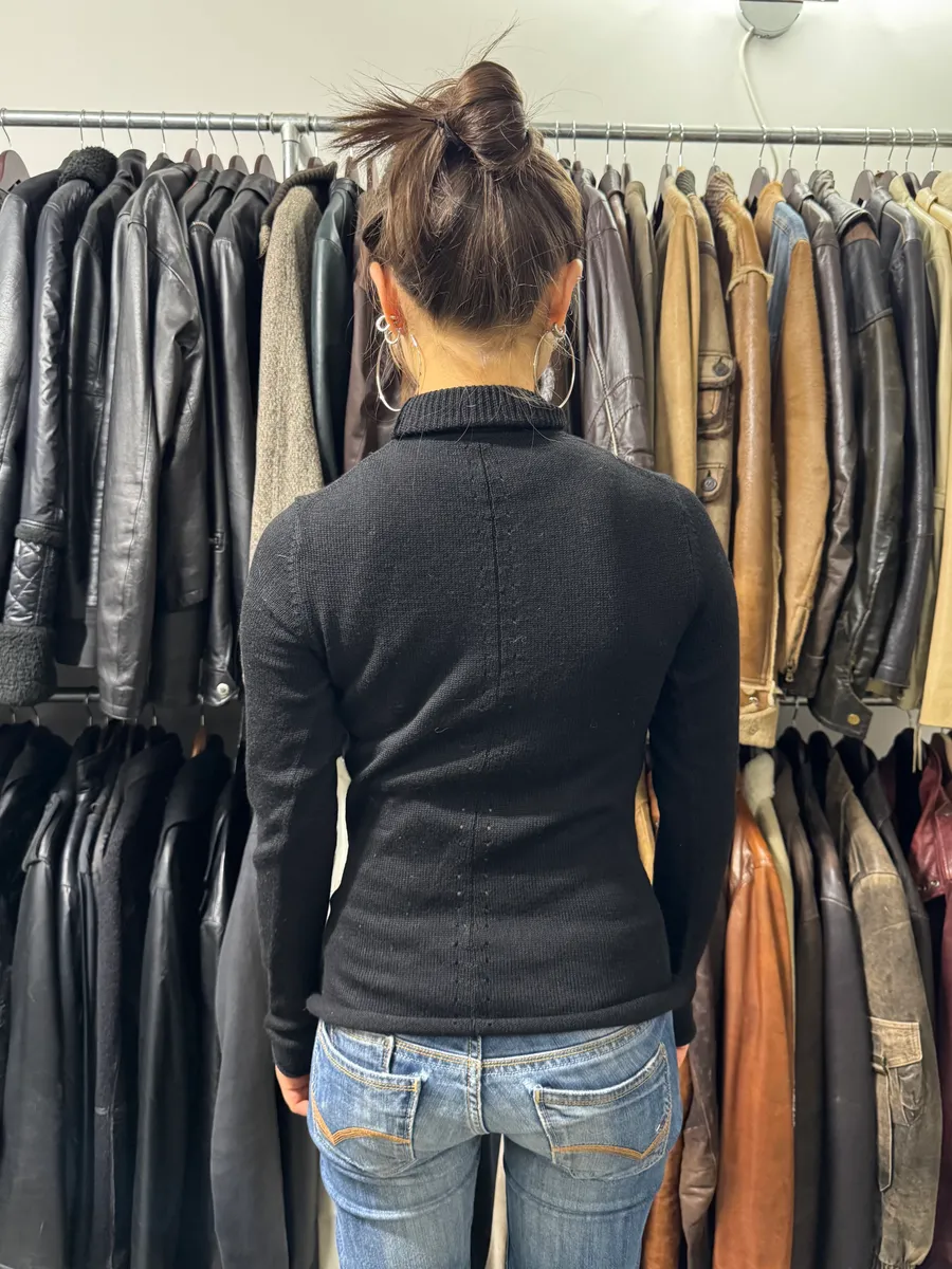 2000s Plein Sud Black Sexy Emancipated Women Turtleneck - Image 3