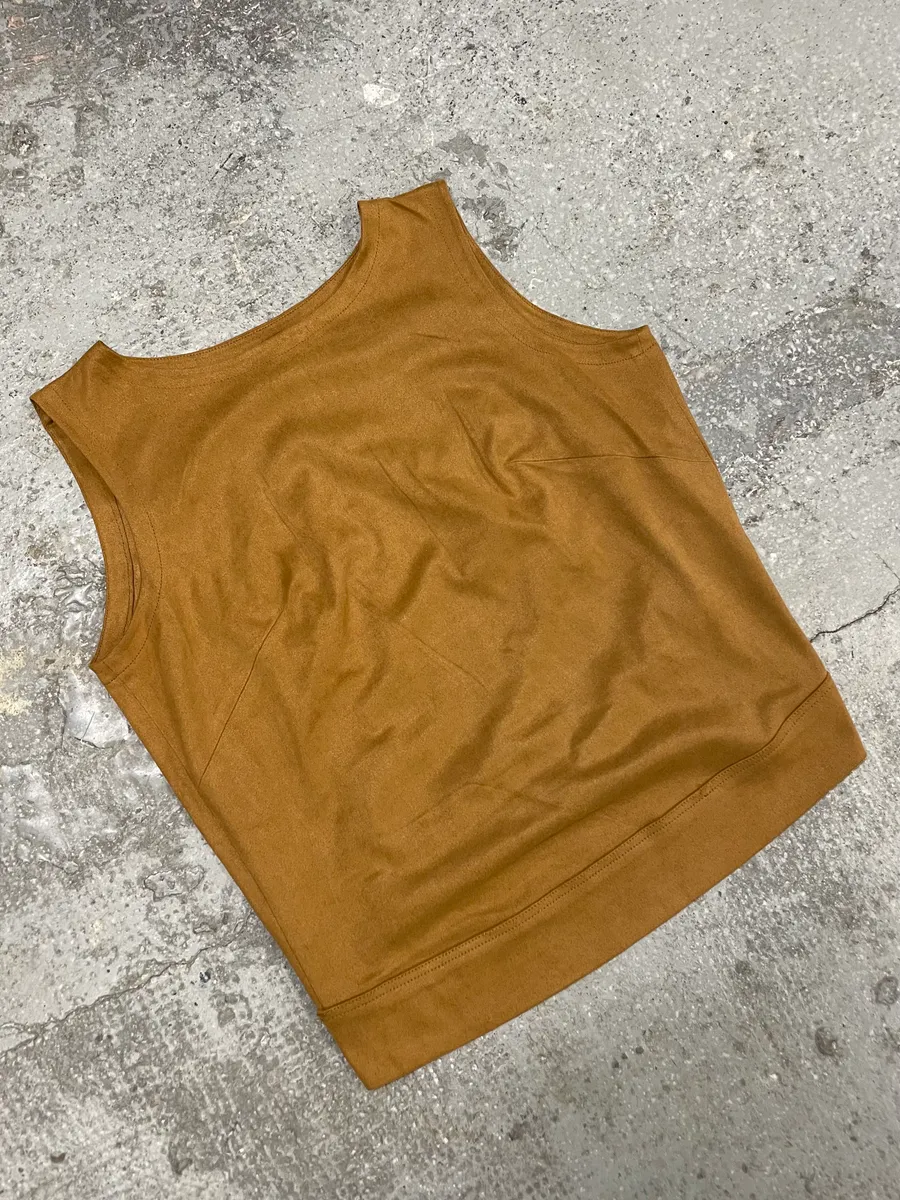 2000s Plein Sud Camel Fringe Tank Top - Image 3