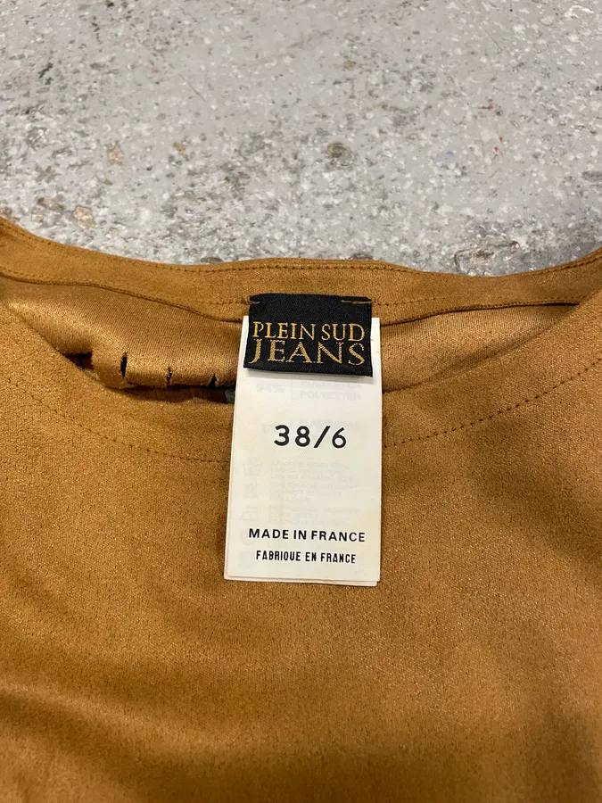 2000s Plein Sud Camel Fringe Tank Top - Image 5