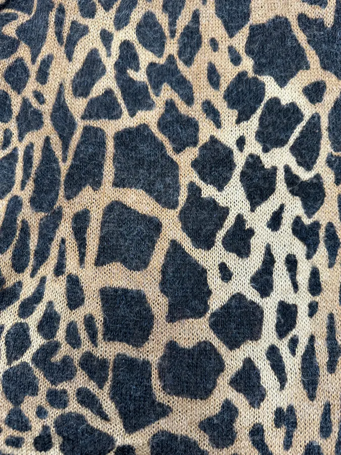 2000s Plein Sud Vulcano Leopard Effect Turtleneck Longsleeves Top - Image 7