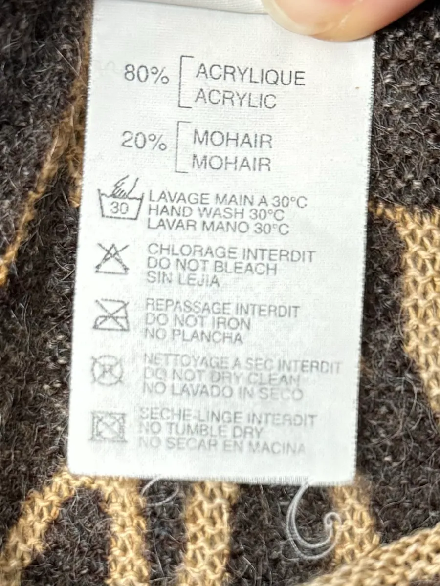 2000s Plein Sud Vulcano Leopard Effect Turtleneck Longsleeves Top - Image 9