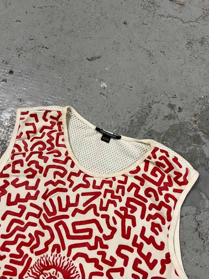 2000s Plein Sud White & Red Contemporary Tank Top - Image 6