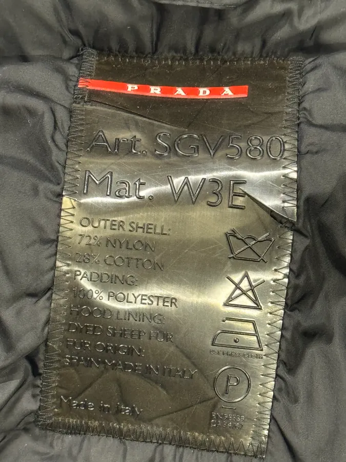 2000s Prada Black Hooded Parka Ski Jacket - Image 7