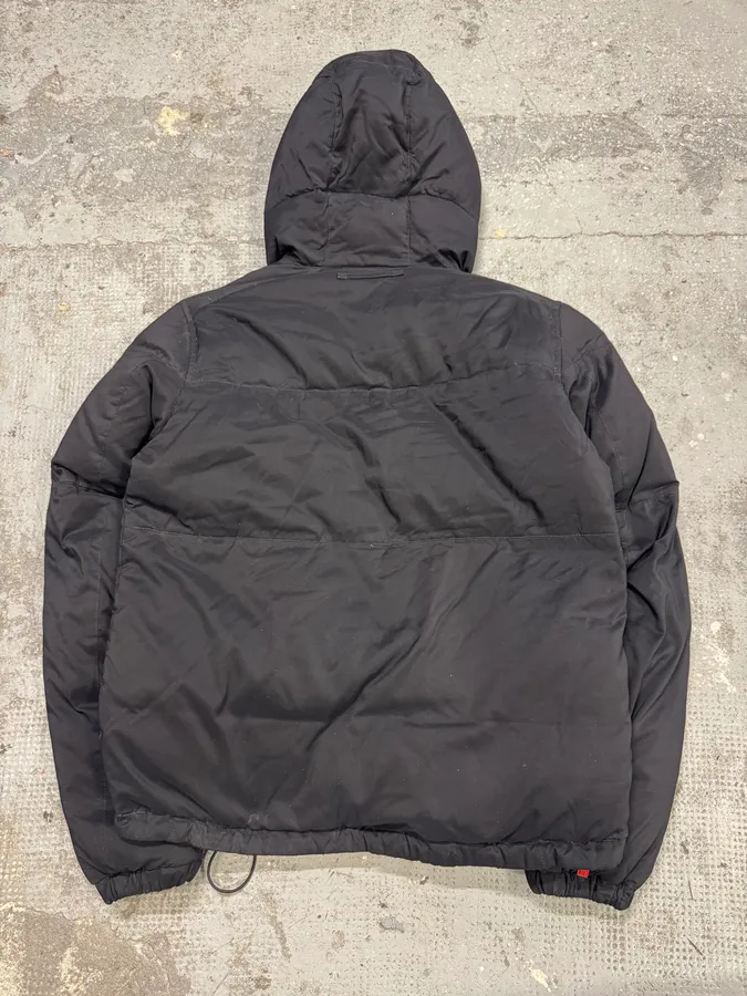 2000s Prada Black Linea Rossa Puffer Hooded Jacket - Image 10