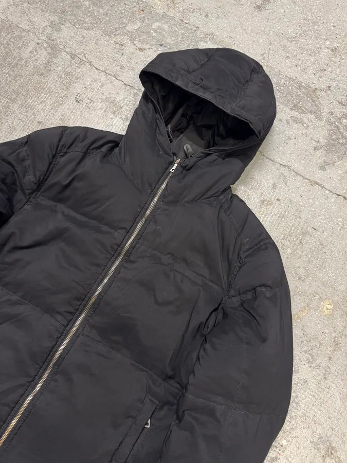 2000s Prada Black Linea Rossa Puffer Hooded Jacket - Image 5