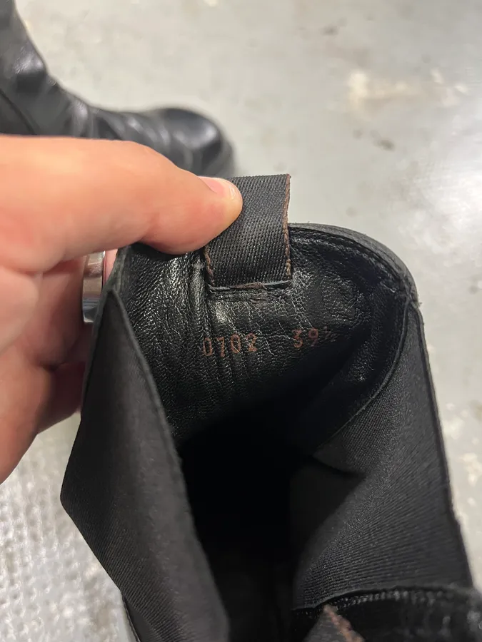 2000s Prada Black Pure Leather Ankle Boots - Image 9