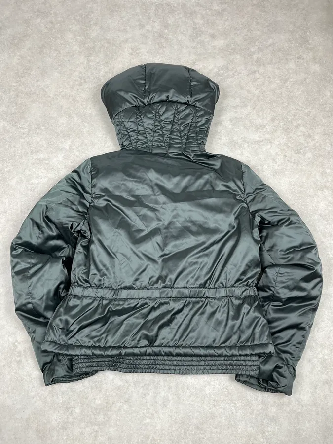 2000s Prada Dark Olive Puffer Jacket - Image 6