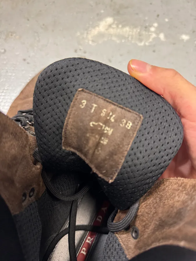 2000s Prada Hiking Brown Suede Leather Boots - Image 7