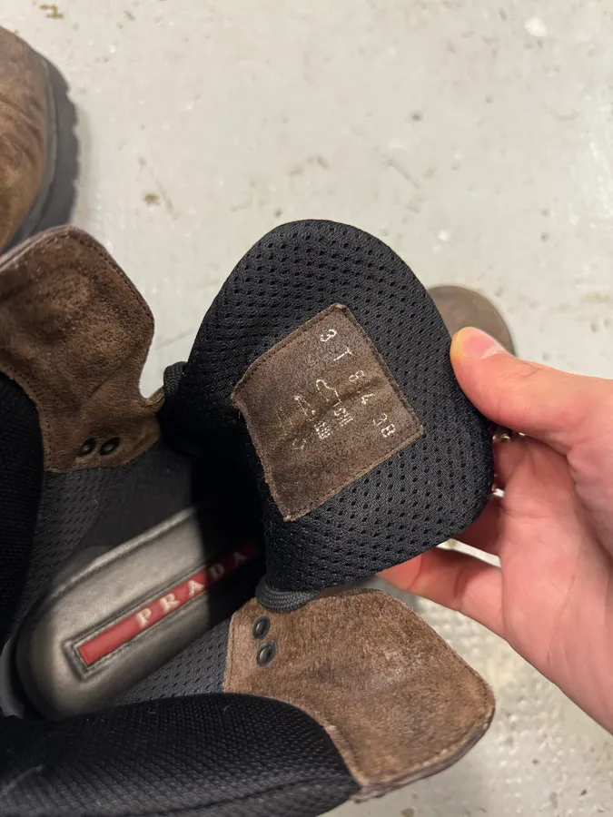 2000s Prada Hiking Brown Suede Leather Boots - Image 8