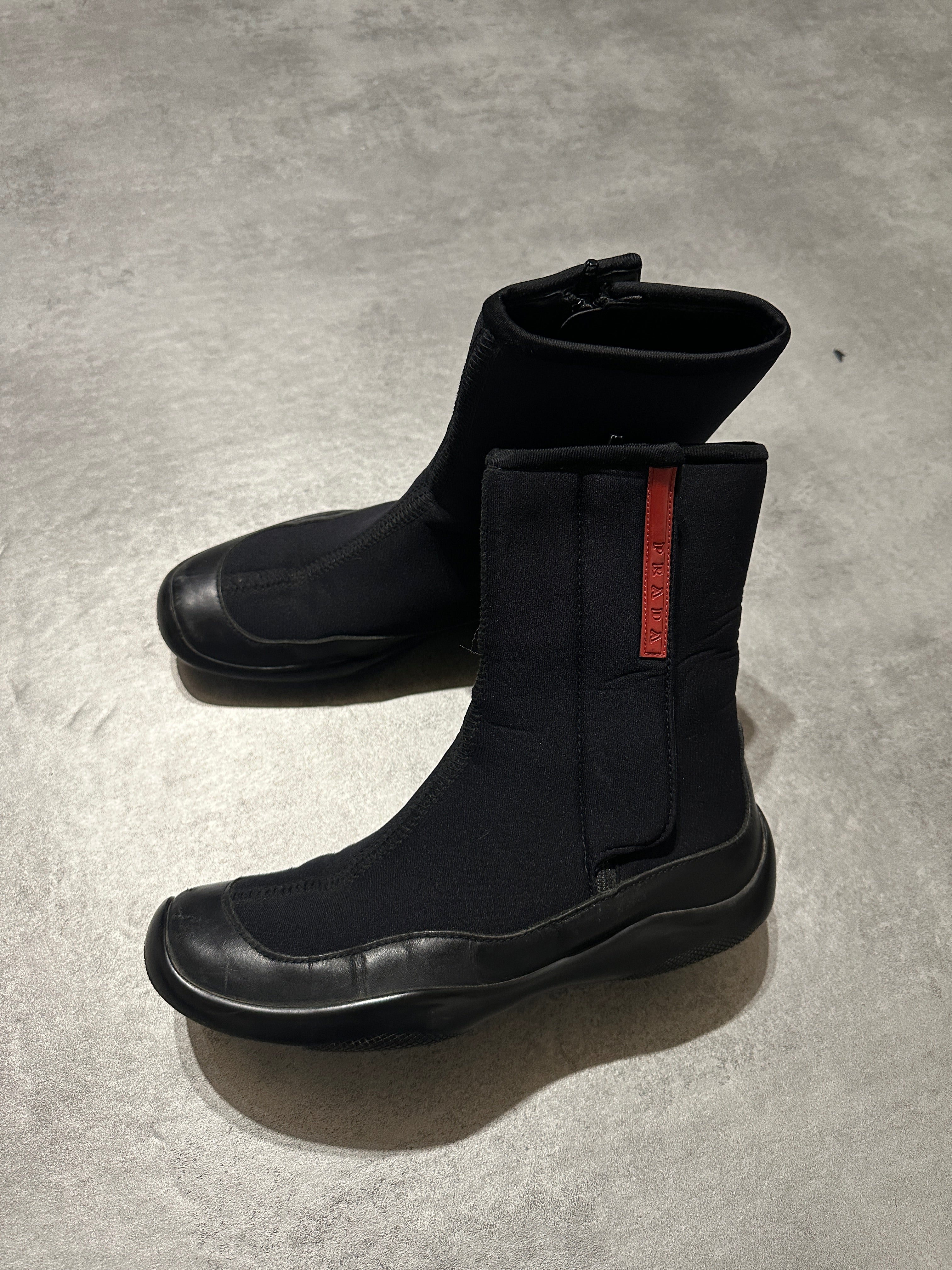 2000s Prada Luna Rossa Sport Black Boots - Image 3