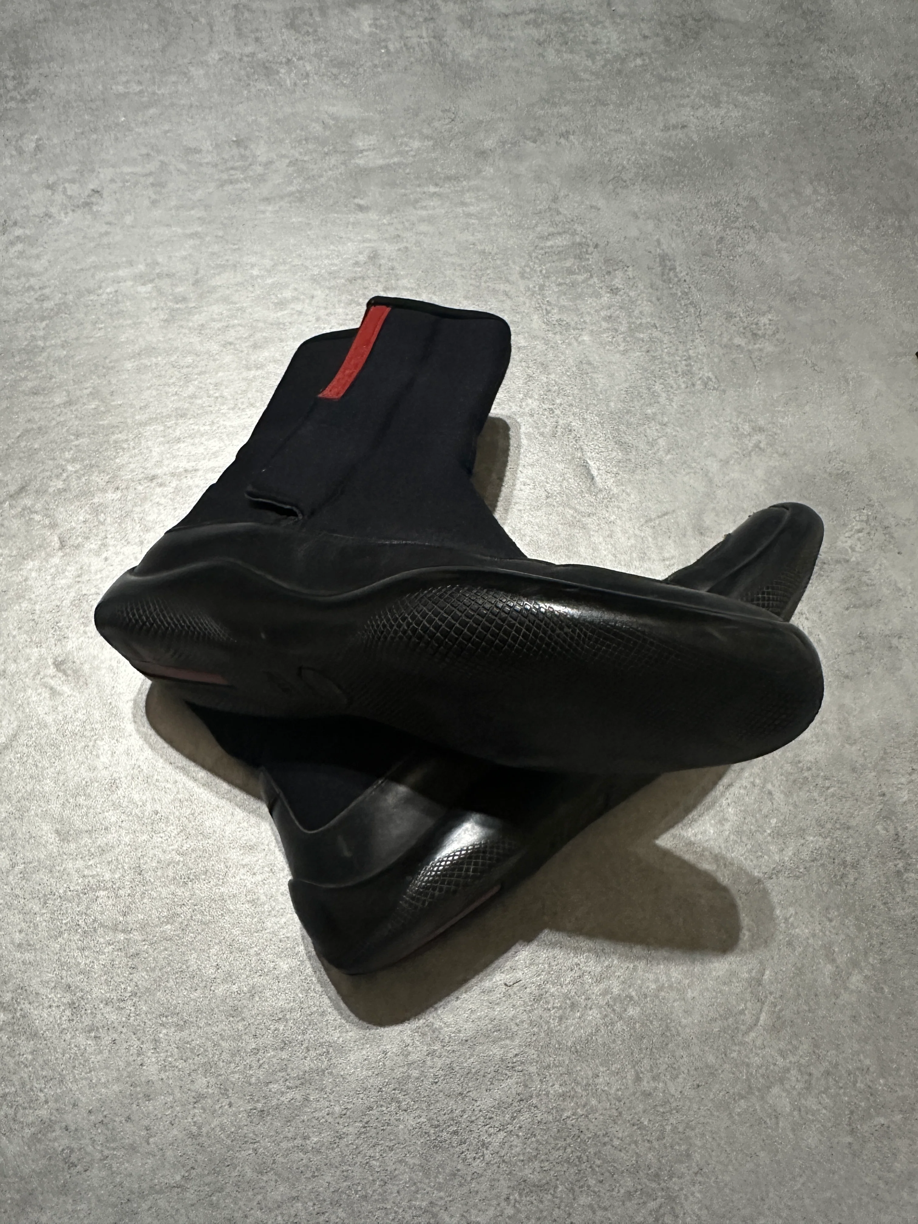 2000s Prada Luna Rossa Sport Black Boots - Image 5