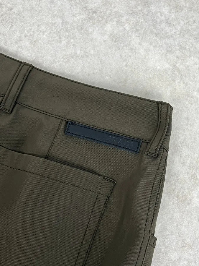 2000s Prada Olive Cozy Regular Pants - Image 12