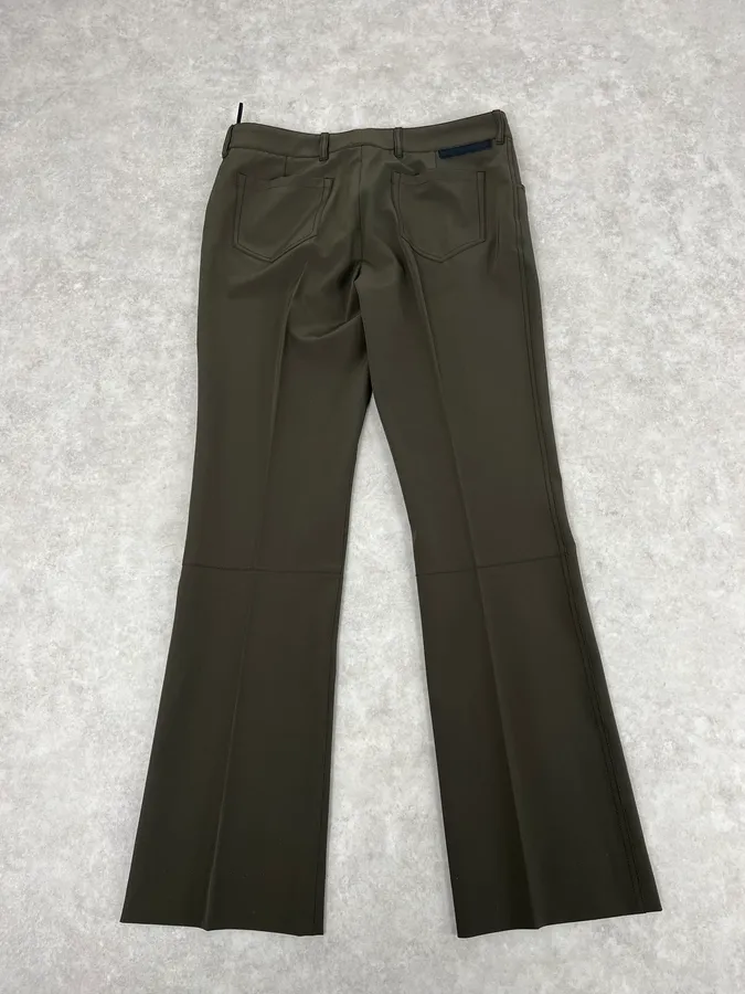 2000s Prada Olive Cozy Regular Pants - Image 7