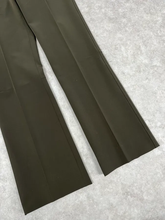 2000s Prada Olive Cozy Regular Pants - Image 8