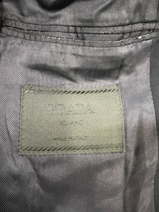 2000s Prada Wool Navy Blazer - Image 5