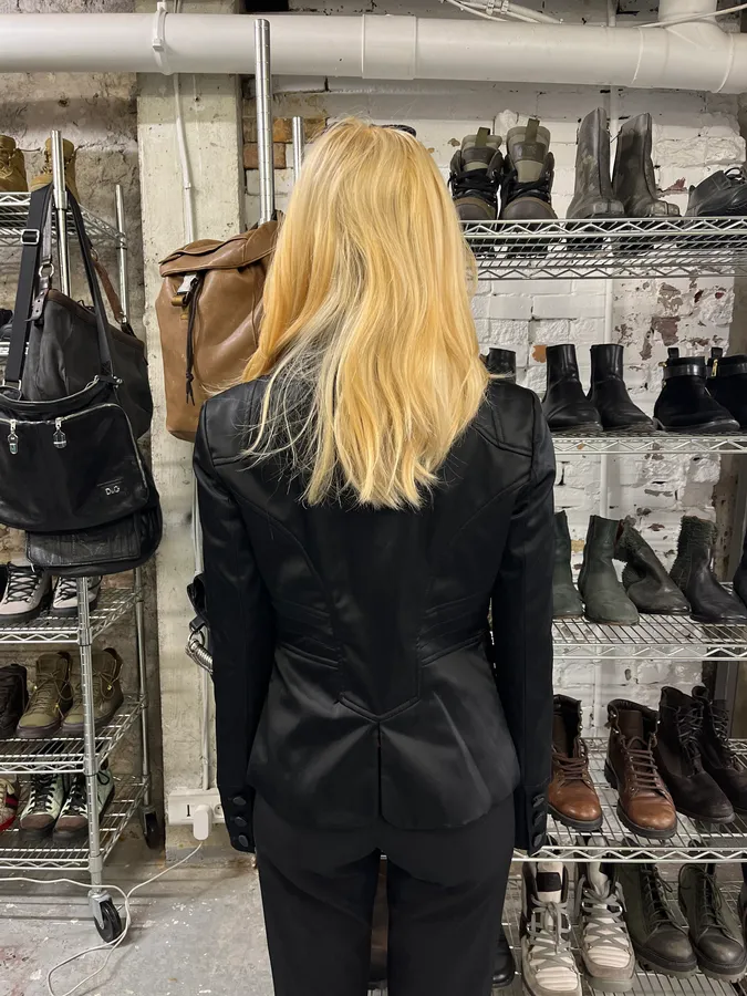 2000s Roberto Cavalli Black Officier Buttoned Jacket - Image 3