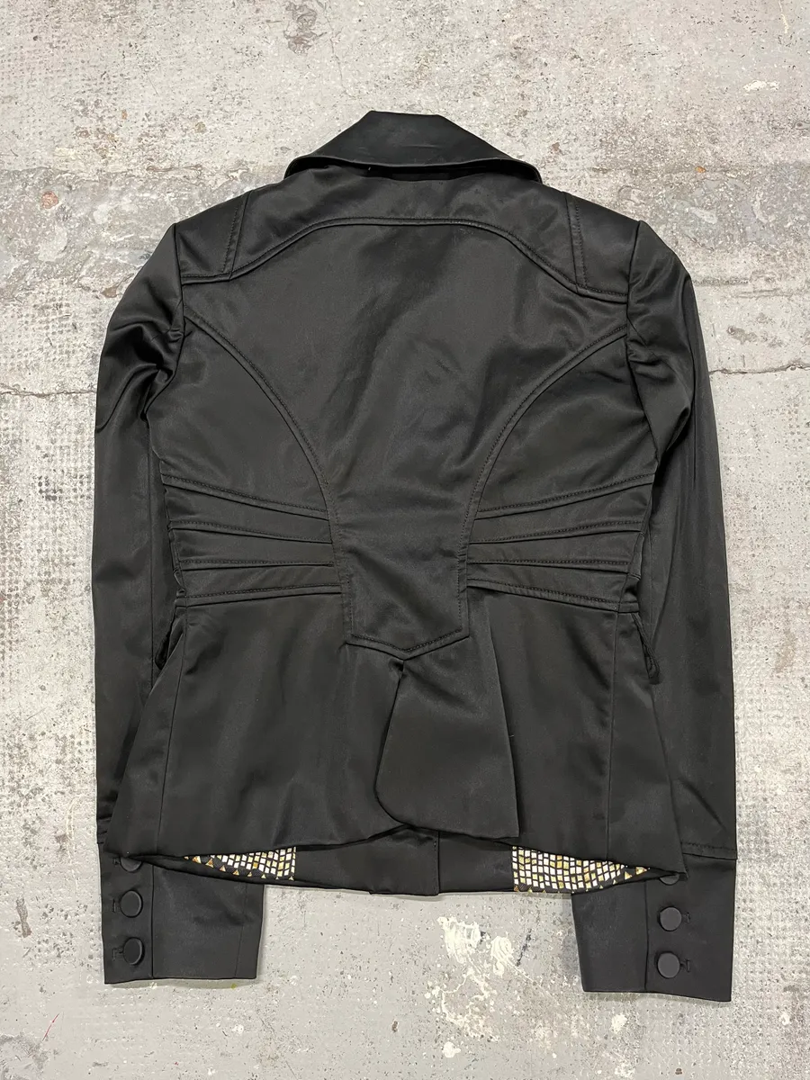 2000s Roberto Cavalli Black Officier Buttoned Jacket - Image 6