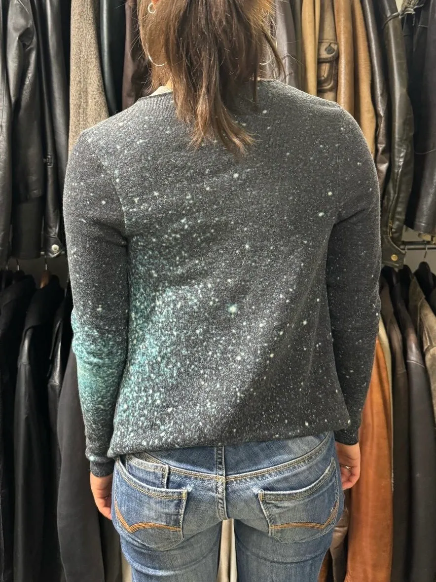 2000s Roberto Cavalli Galaxy Blue Cardigan - Image 3