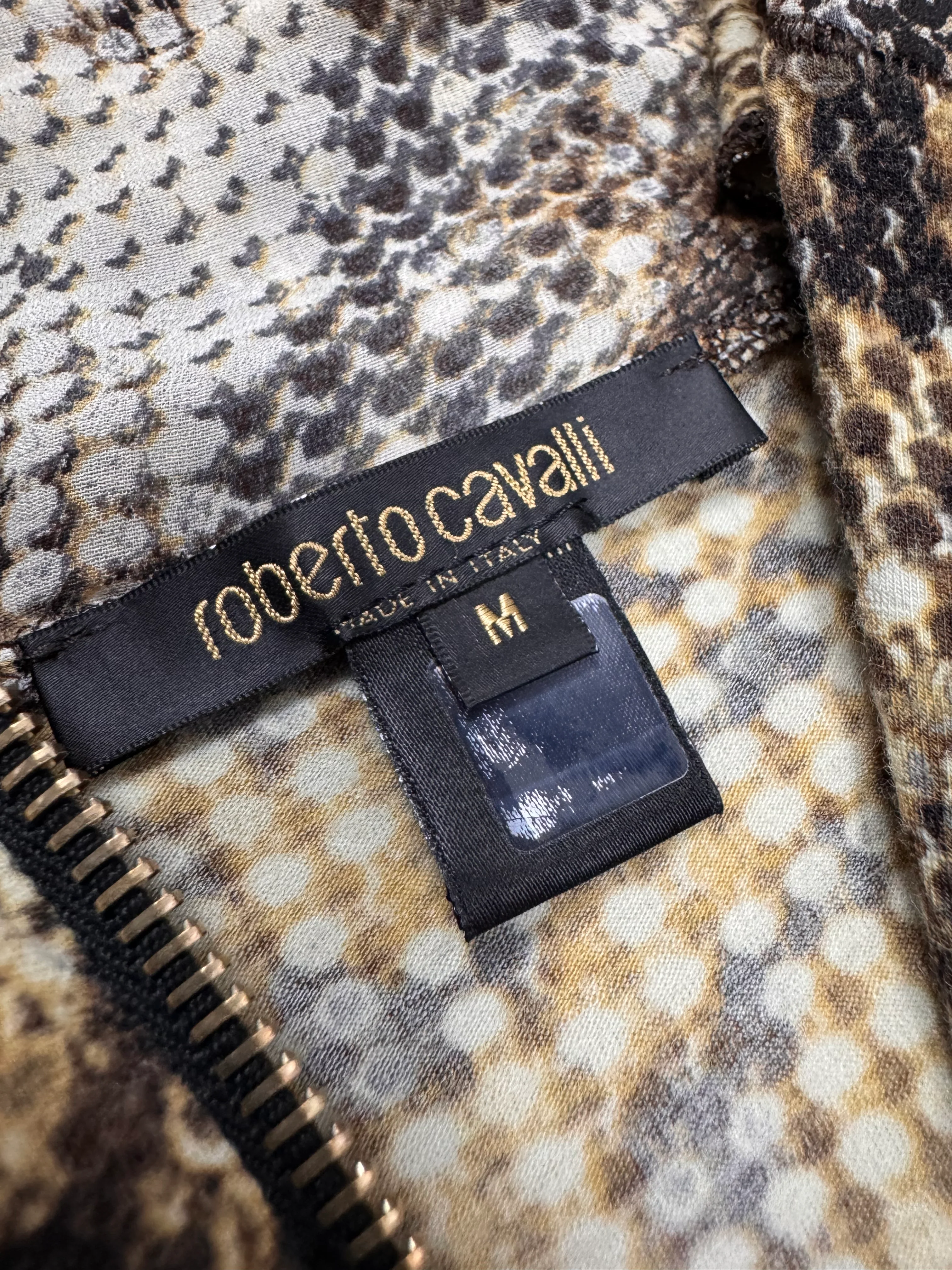 AW2000 Roberto Cavalli Jaguar Print Zip-Up - Image 5