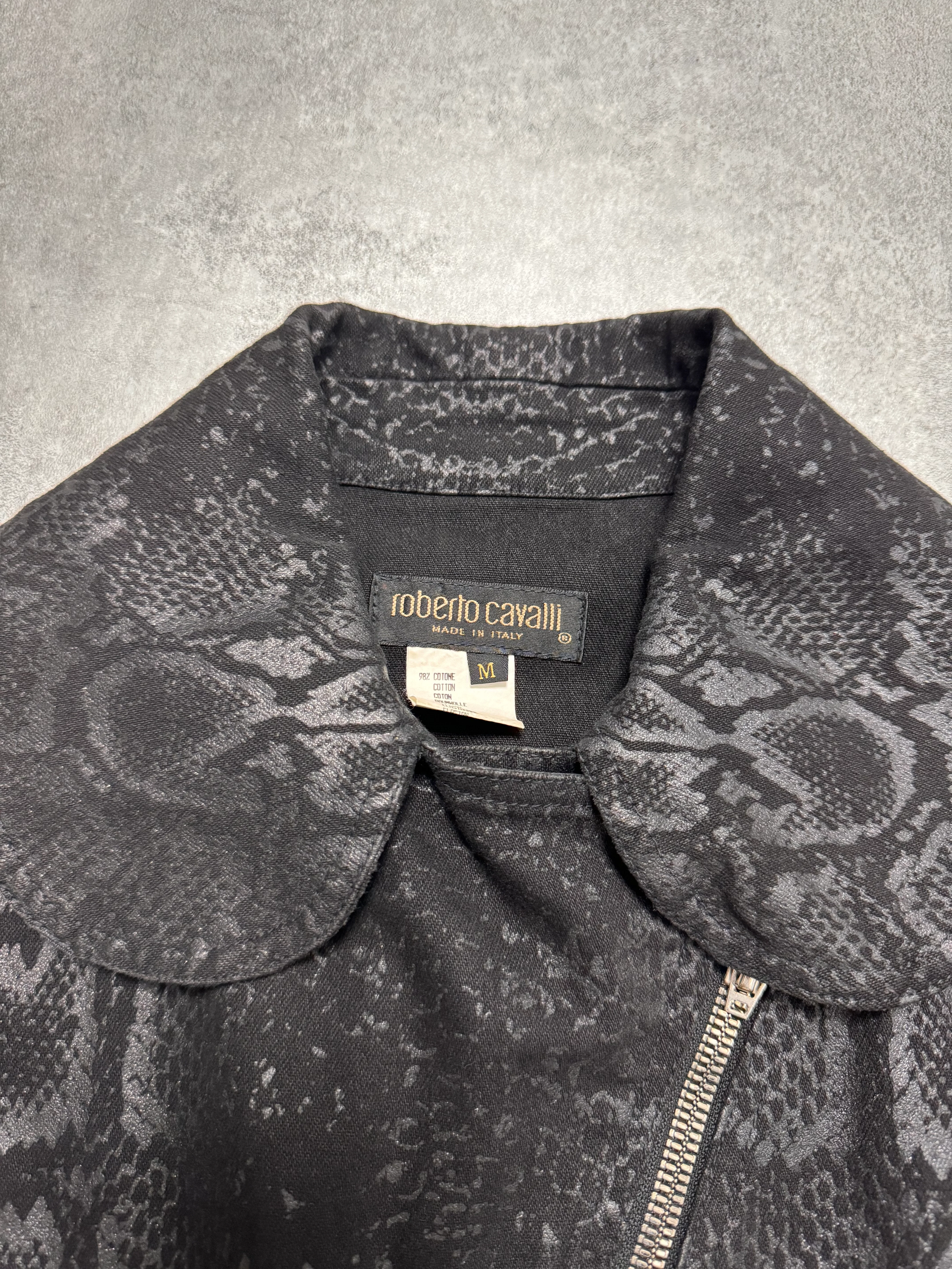 2000s Roberto Cavalli Obscure Python Cropped Jacket - Image 4