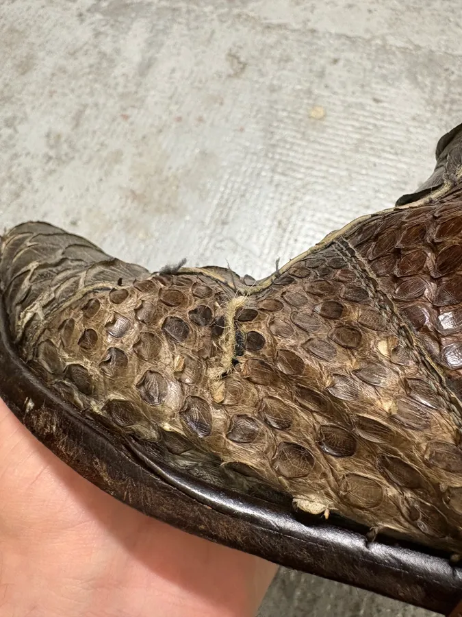 2000s Roberto Cavalli Python Leather Boots - Image 10