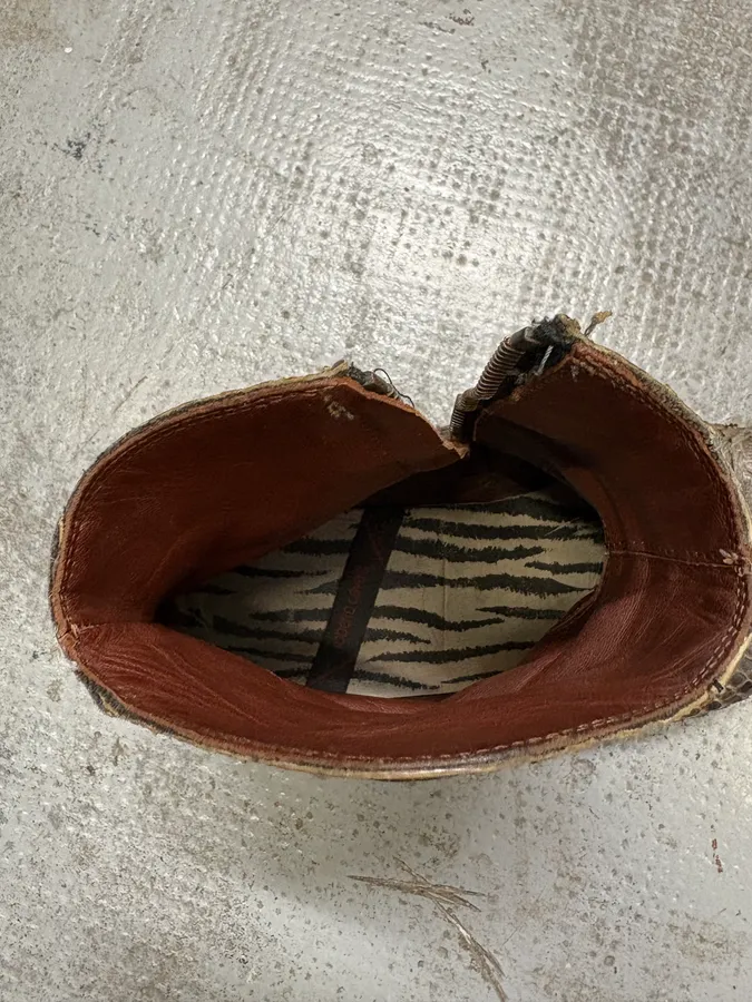 2000s Roberto Cavalli Python Leather Boots - Image 11