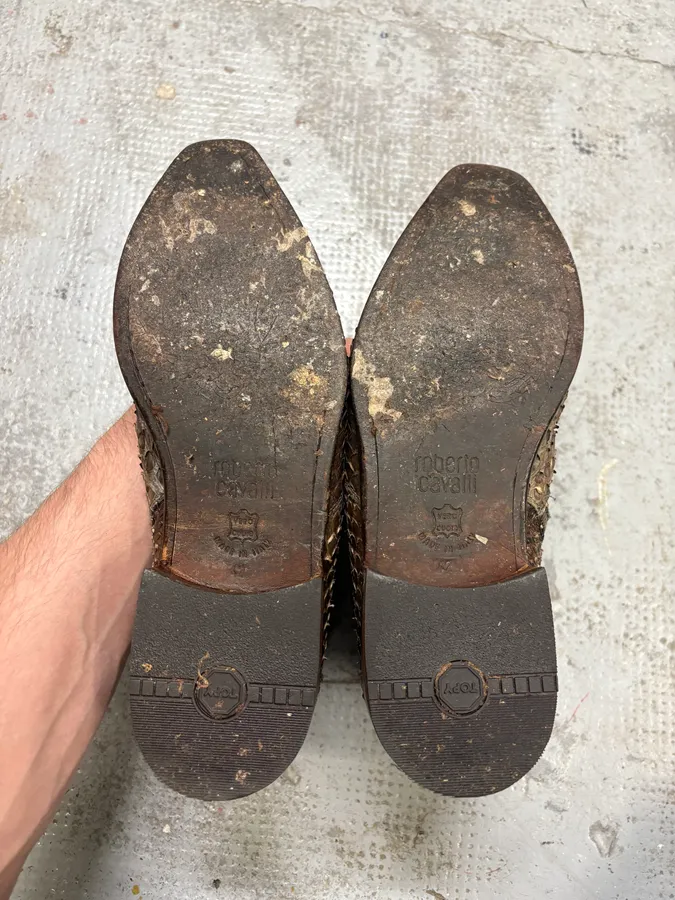 2000s Roberto Cavalli Python Leather Boots - Image 8