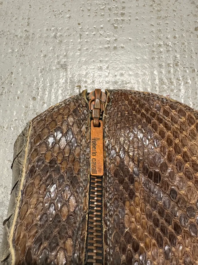2000s Roberto Cavalli Python Leather Boots - Image 9
